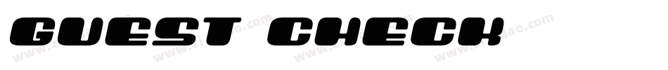 Guest Check字体转换